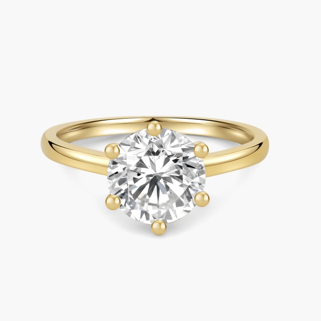 14k Yellow Gold Lab Grown Diamond Engagement Ring