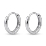 8892 14k White Gold Mini Easy Huggie Hoop Earrings
